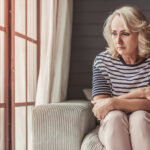 Sad senior woman