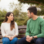 young couple talking