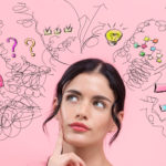 young woman with many thoughts