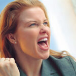 a happy, excited woman