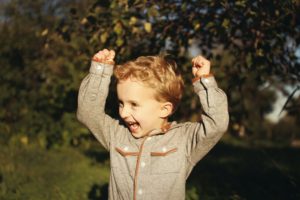 excited boy