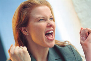 woman excited by incredible prices