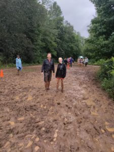 Running on a muddy day as an example of doing hard things